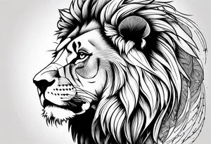 A majestic lion tattoo idea