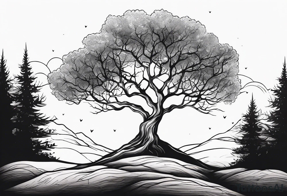 Creepy Tree tattoo idea