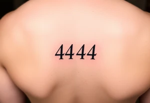 444 roman number for couples minimalist very small tattoo idea