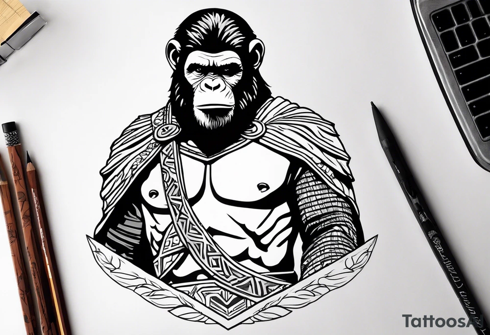 Caeser from the movie planet of the apes tattoo idea