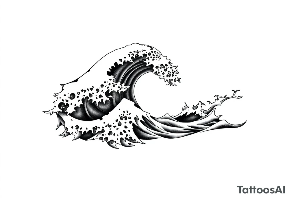 Roaming waves tattoo idea