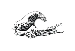 Roaming waves tattoo idea