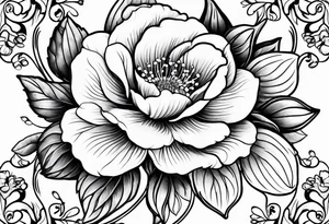 Small July birth flower tattoo idea