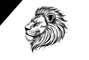 powerful lion tattoo idea