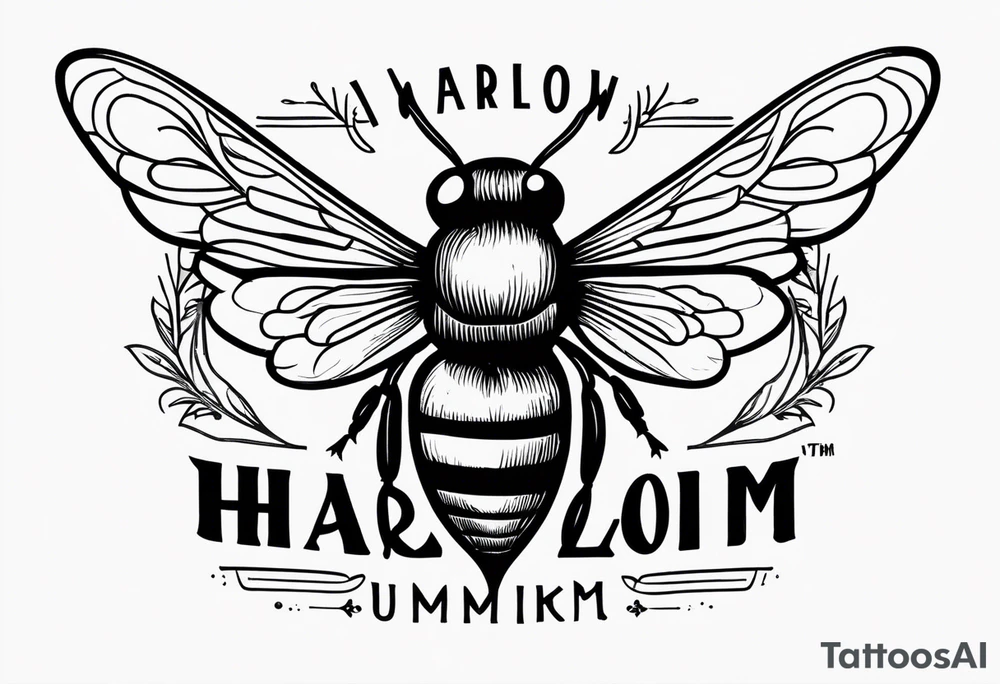 Harlow with a bumblebee flying tattoo idea