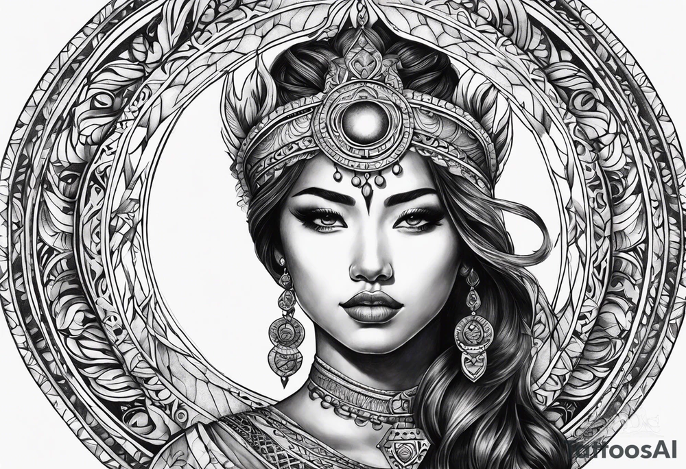 sacred moon tattoo idea