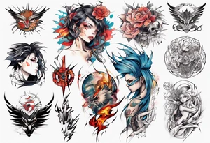 Abstract anime tattoo tattoo idea