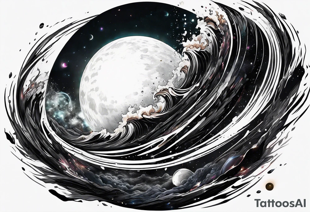 a black hole tattoo idea