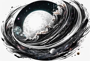 a black hole tattoo idea