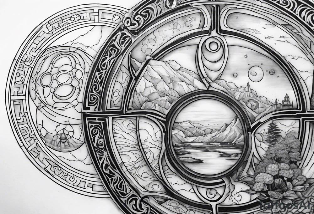 Gallifreyan with Star wars and Lord of the rings tattoo idea