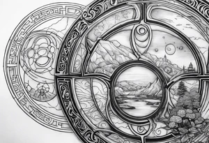 Gallifreyan with Star wars and Lord of the rings tattoo idea