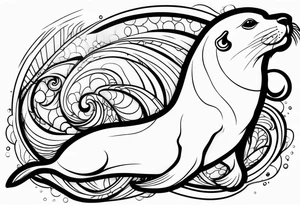 Sea lion tattoo idea