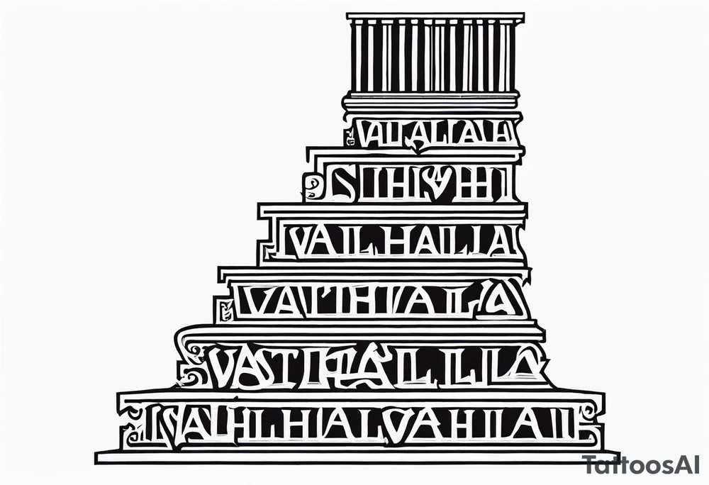 Valhalla steps
 pillars tattoo idea