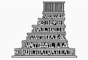 Valhalla steps
 pillars tattoo idea