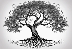 Tree of Life: A tree growing from a seed or roots within your body, with branches reaching outward, represents growth, self-nurturing, and the idea that life is something you cultivate from within. tattoo idea