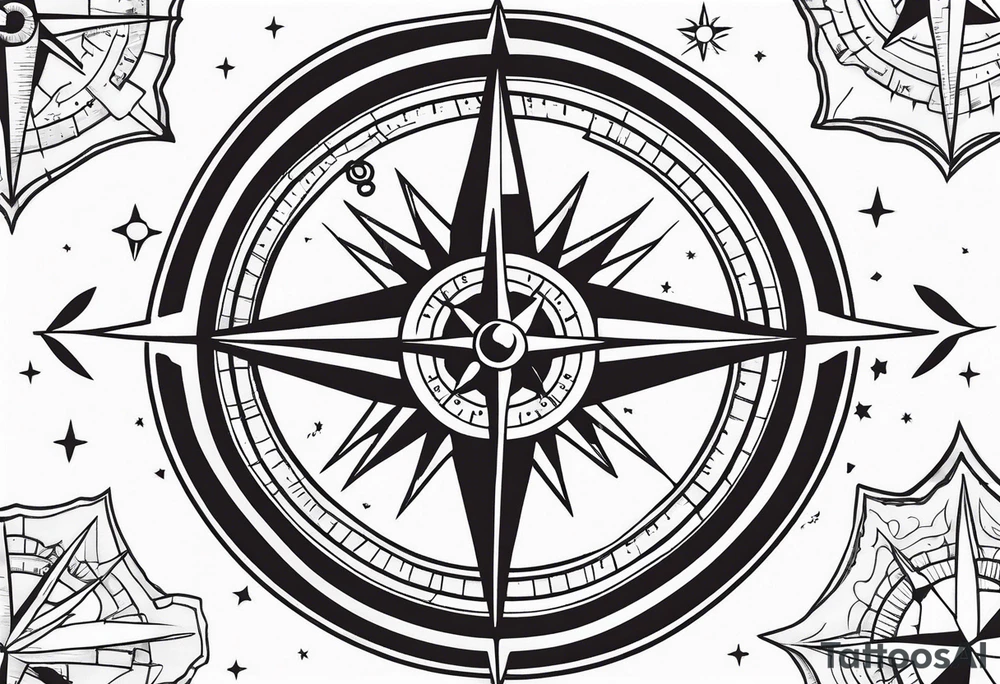 Compass map tattoo idea
