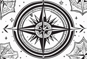 Compass map tattoo idea