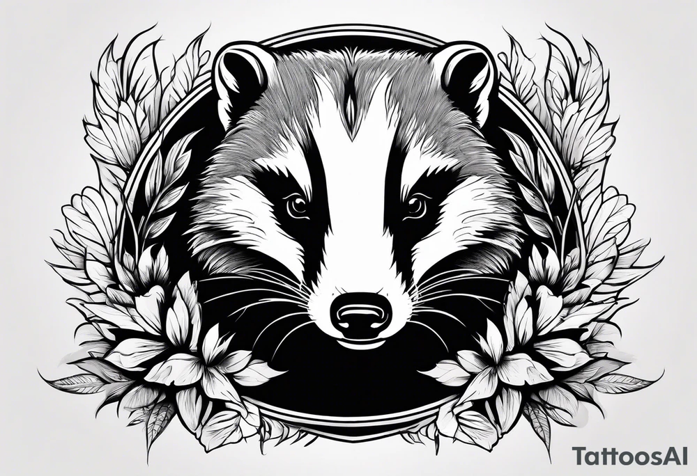 Mean badger tattoo idea