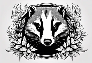 Mean badger tattoo idea