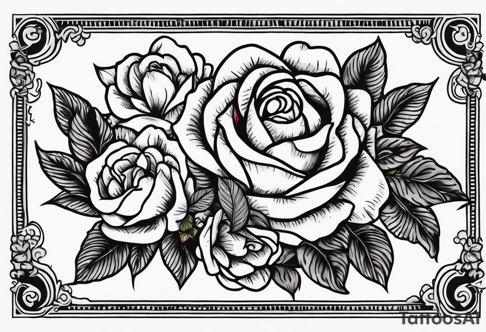 The flowers are money roses on American bills. tattoo idea