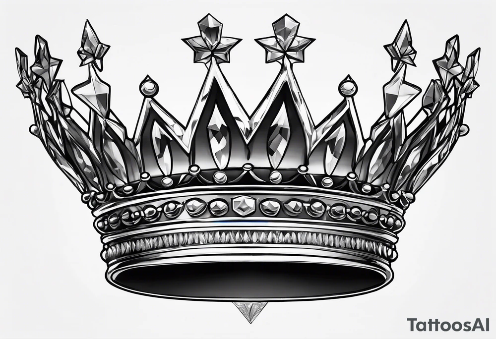 A crown with a glass tattoo idea