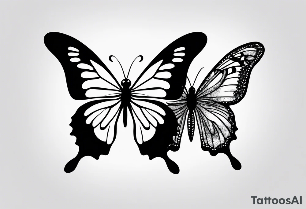 Small tattoo of butterflies tattoo idea