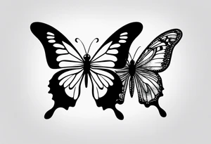 Small tattoo of butterflies tattoo idea
