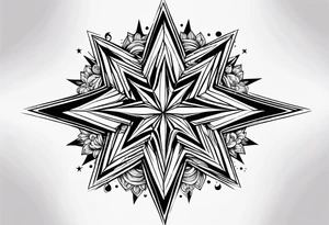 star with border around star simple tattoo idea