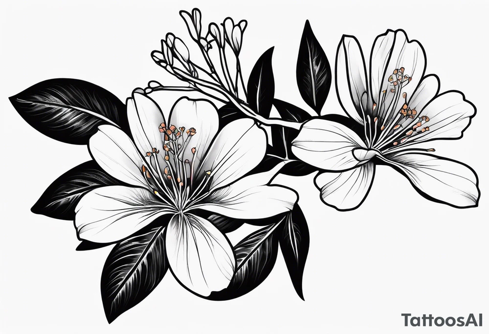 African Flame tree flower tattoo idea