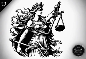lady justice tattoo idea
