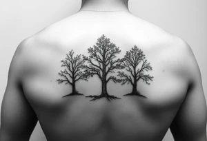 I have three kids. I want a tattoo that incorporates the trees that represent their birth months. Birth months are December, July, and November, respectively. tattoo idea