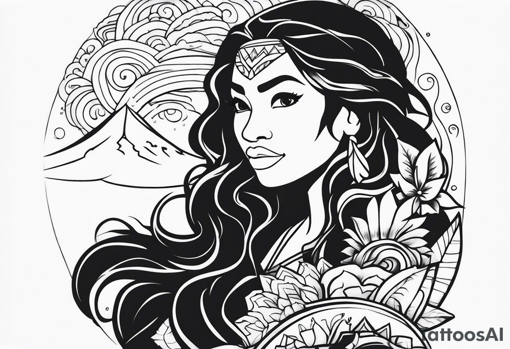 Moana ocean tattoo idea