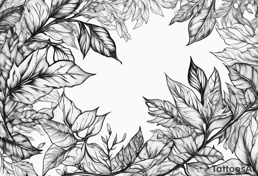 Leaves swirling in the wind tattoo idea