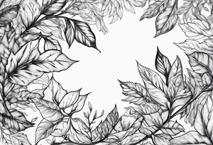 Leaves swirling in the wind tattoo idea
