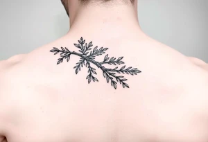 cedar bough behind the ear tattoo idea