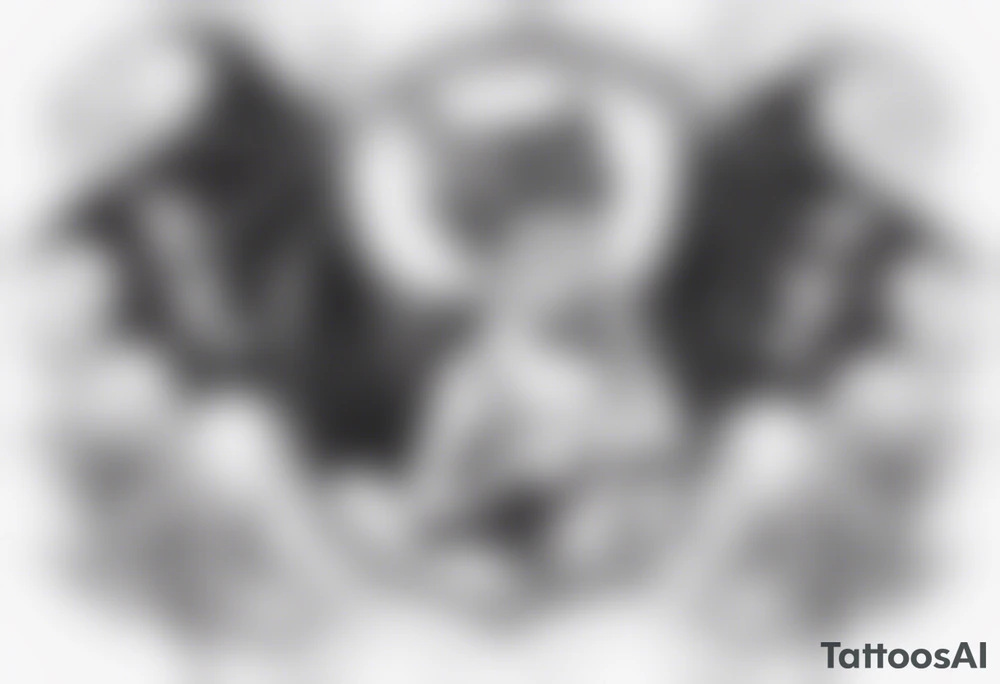 Bat with a fairy on top of it tattoo idea