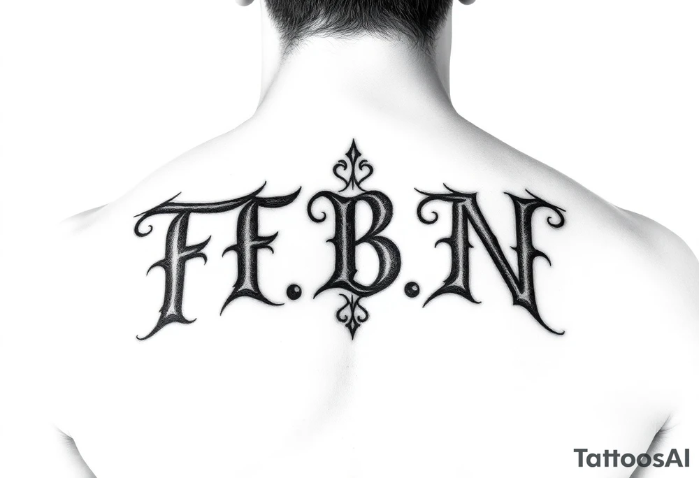 F.B.N. Letter tattoo idea