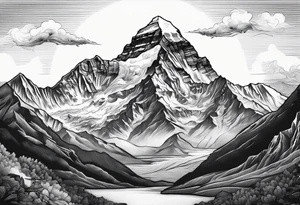 Mount Everest and representing doing hard things tattoo idea