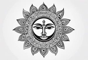 the sun god maori tattoo idea