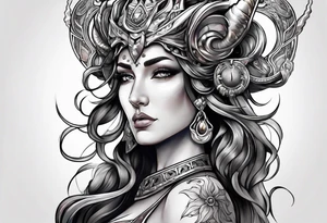 taurus goddess tattoo idea
