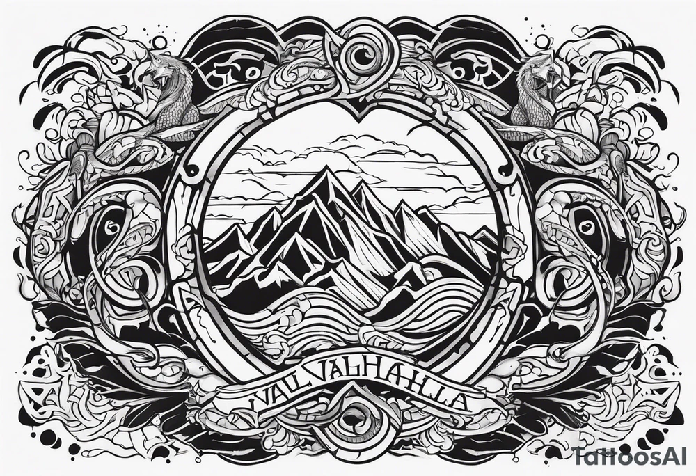 Valhalla serpent tattoo idea