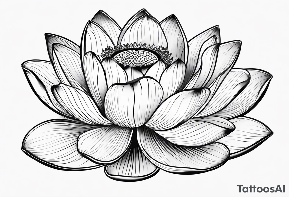 lotus flower with "para siempre" in writing tattoo idea