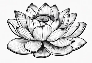 lotus flower with "para siempre" in writing tattoo idea