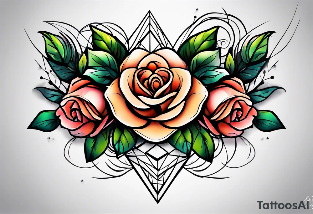 Roses on shoulders tattoo idea