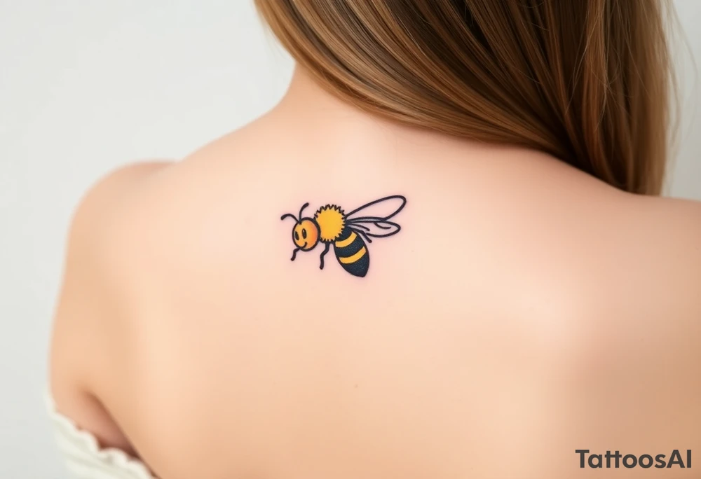 Cartoon bee tattoo idea