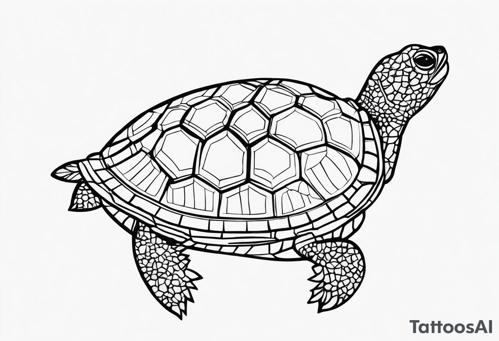 Borboletas e tartarugas tranquilas tattoo idea