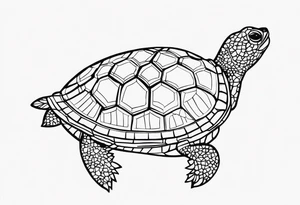 Borboletas e tartarugas tranquilas tattoo idea