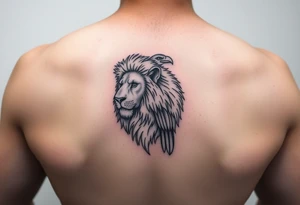 Minimalistic Dutch lion with Ecuadorian condor tattoo idea
