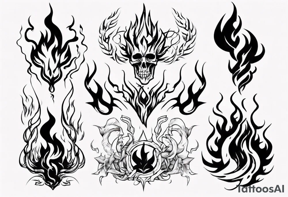 smoke fire tattoo idea
