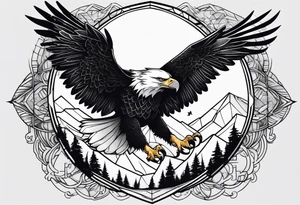 Be an eagle in the sky and a direwolf on the earth. tattoo idea